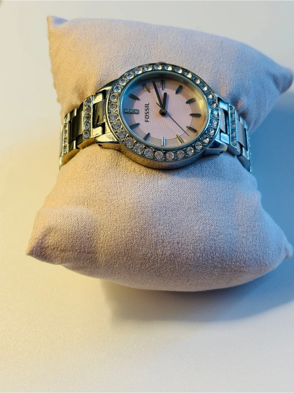 Fossil Black and Silver Stainless Steel Bracelet Watch
